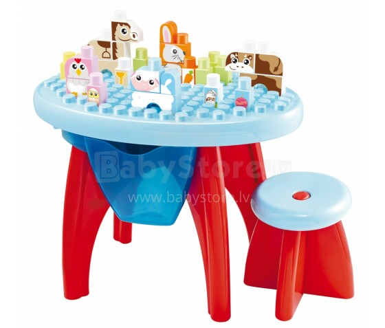 ECOIFFIER - Activity Table and Stool Educabrick Art. 8/7790S