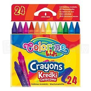 Colorino Kids Art.13895PTR Wax Crayons Bērnu krāsaini vaska krītiņi - iepakojums 24 gb.