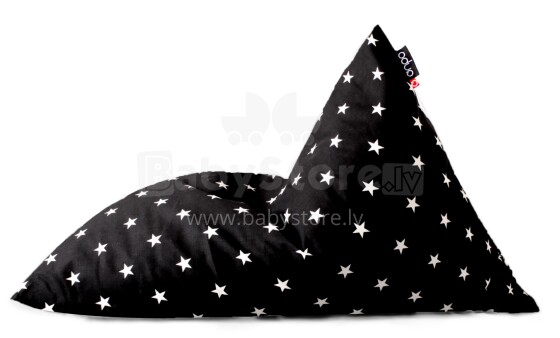 Life by Qubo™ Tryangle Denim Stars Black Art.70499 Sēžammaiss, Puffs, Mīkstais bean bags