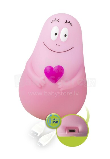 Pabobo Barbapapa USB Pink Art.LB01U-PINK  Naktslampiņa