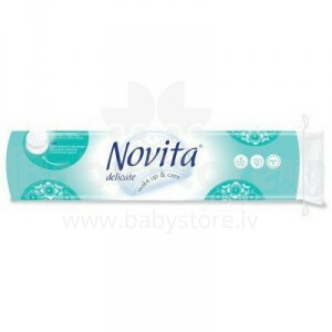 „Novita Delicate“ prekės ženklas 29100215 Kosmetinės medvilnės pagalvėlės, 120 vnt.