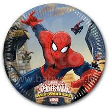 Procos Spider-Man Art.6121239 Набор тарелочек  для праздника 8 шт.