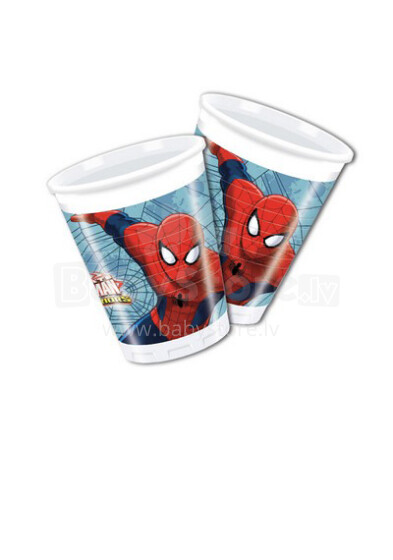 Procos Spider-Man Art.6121405 Plastmasas glāzes 200ml (8gab) 