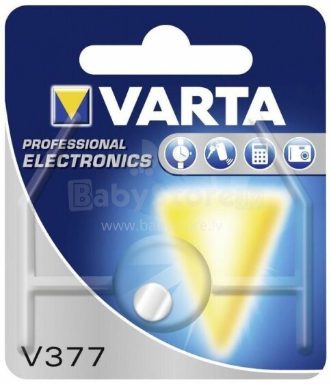 „Varta V377“ - profesionali elektroninė sidabro oksido baterija 1,55 V AG4 (1 vnt.)