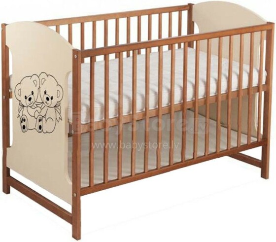 Bobas Miki Bear 103 деткая кроватка для малышей 120х60см