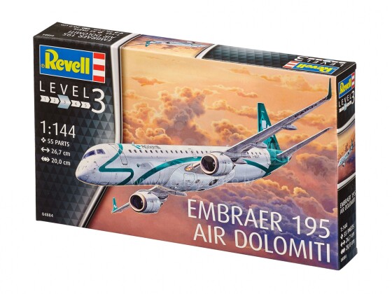 Revell 04884R Embraer 195 AIR DOLOMITI  Сборная модель Пассажирский самолет Embraer 195 1:144