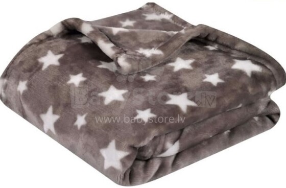 Doux Nid Microdoux Gris Stars Art.1000596  Polar blankets 75x100 cm