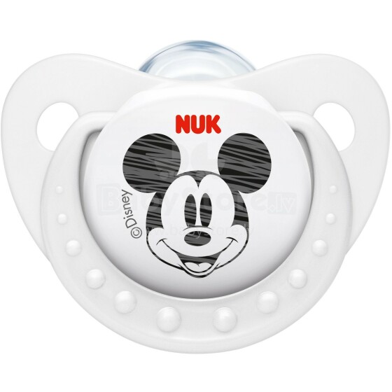 Nuk Disney Mickey  Art.SB28 Ортодонтическая соска-пустышка из силикона 1 шт. (0-6 мес.)