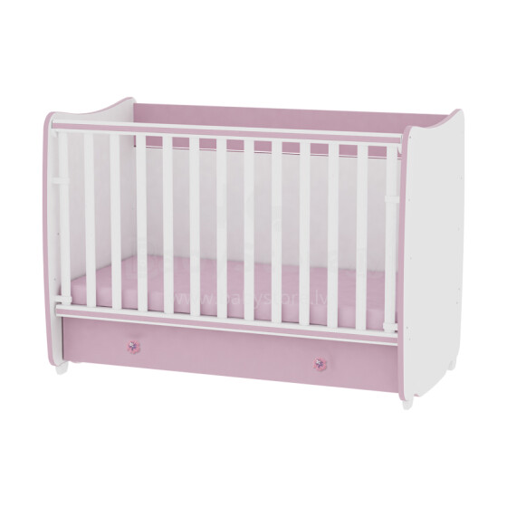 „Lorelli & Bertoni Dream“ baltas / rožinis gaminys. 10015044 Vaikų lovos transformatorius 140x70cm