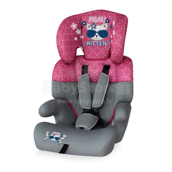 Lorelli Junior Pink Kitty Art.1007082 Automobilių kėdutė 9-36 kg