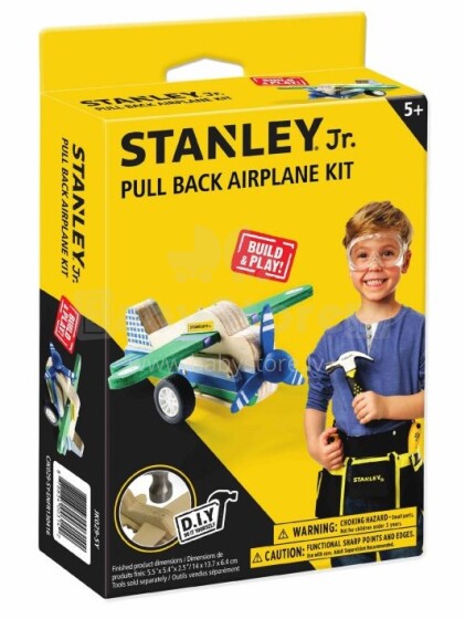 Stanley Pull-Back Airplane  Art.JK029-SY Комплект поделки из дерева