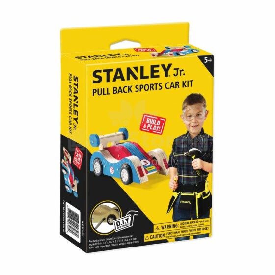 Stanley Pull-Back Race Car  Art.JK030-SY koka amatniecības komplekts