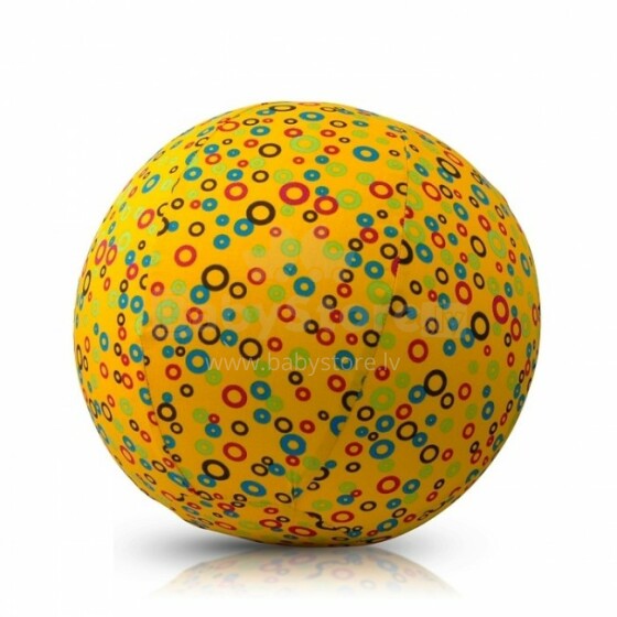 BubaBloon Art.040369 Circles Yellow Lateksa balons ar auduma pārvalku