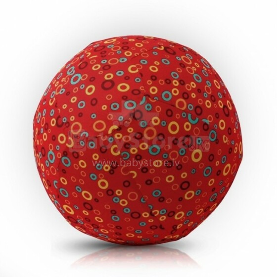BubaBloon Art.040352 Circles Red Lateksa balons ar auduma pārvalku