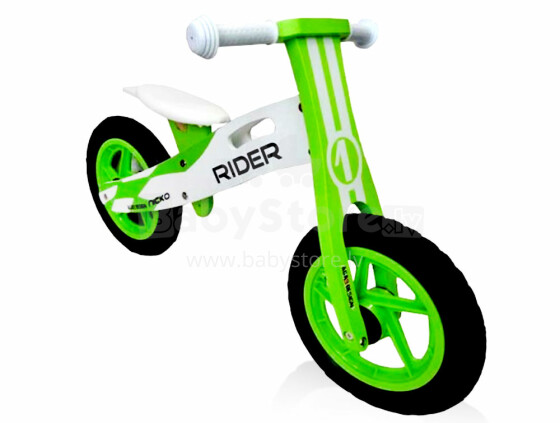 Aga Design Art.W16C013 Rider Green Bērnu skrējritenis ar gumijas riteņiem