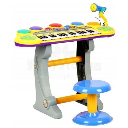 PW Toys Keyboard Art.IW677 Музыкальная установка орган- синтезатор, с микрофоном и стульчиком