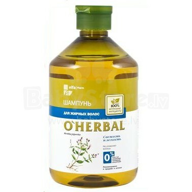 O'HERBAL Art.21902107 šampūnas riebiems plaukams, 500ml