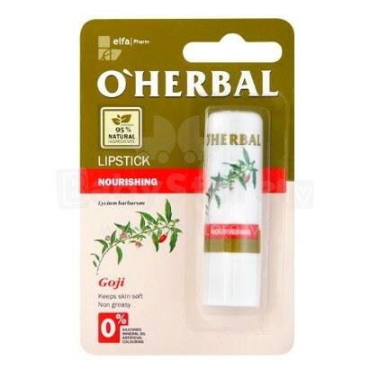O'HERBAL Art. 21902173 Higieniškas lūpdažis-balzamas su goji ekstraktu, 4,8 g