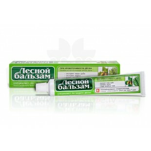 Lesnoj Balzam art. 10220117 Vaistinė ir profilaktinė dantų pasta (su ąžuolo žieve, baltos anglies ekstraktais ir vaistinių vaistų nuoviru), 50 ml