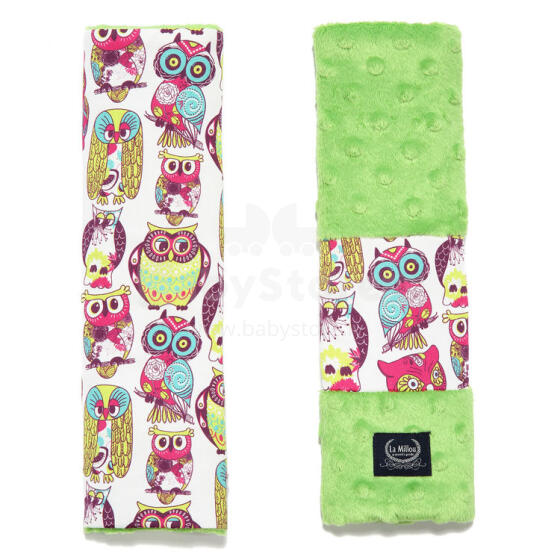 La Millou Art. 91645 Seatbelt Cover WILD OWLS - GREEN