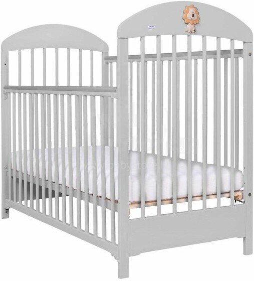 Drewex Lion Grey Art.91741  детская кроватка с ящиком 120x60см