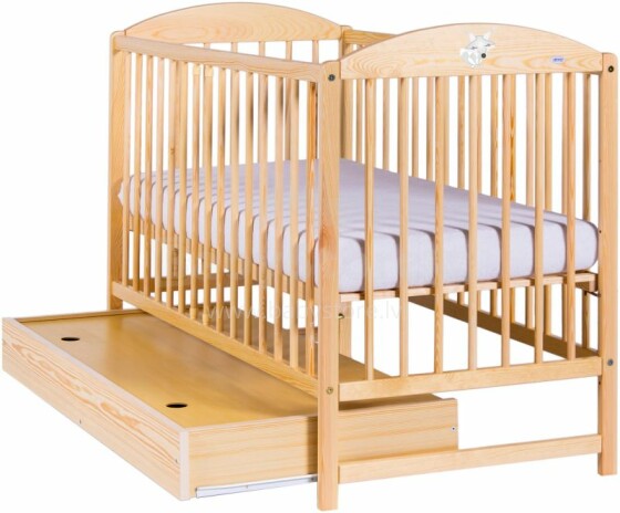 Drewex Lisek Natural  Art.91756 Bērnu gultiņa ar atvilktni 120x60сm