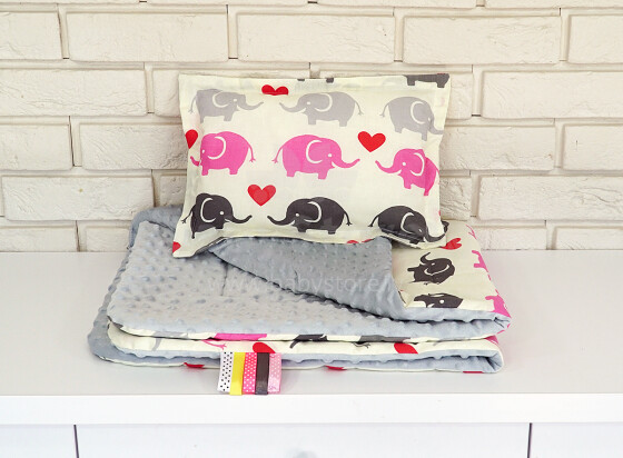 Baby Love Retro Art.91813 Minky Set Комплект белья  - мягкое двухсторонее одеяло-пледик из микрофибры + подушка