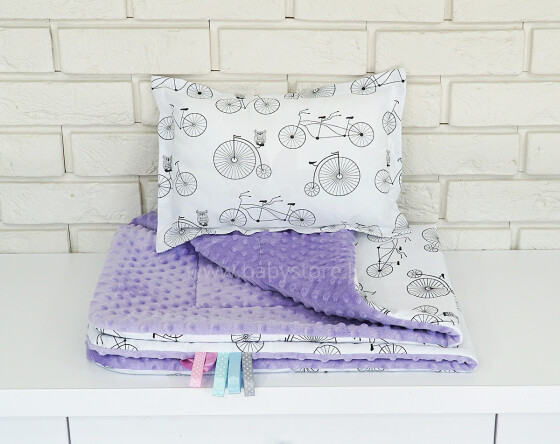 Baby Love Retro Art.91860 Minky Set Комплект белья  - мягкое двухсторонее одеяло-пледик из микрофибры + подушка