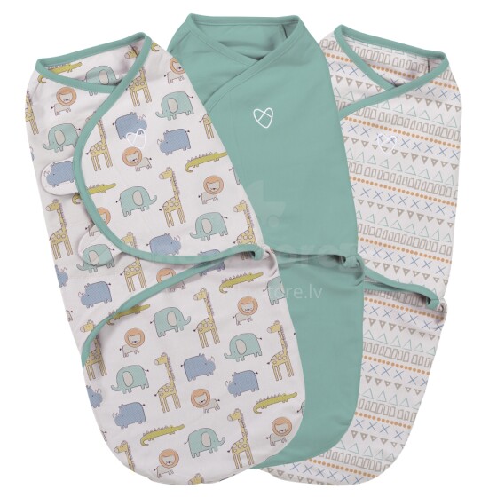 Summer Infant Art.55986 SwaddleMe cotton knit хлопковая пелёнка для комфортного пеленания 3 шт.