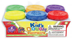 Kid's Dough Art. 11035 Пластилин с отпечатками, (6x140гр.)