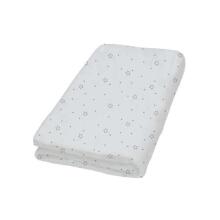 Doux Nid Drap Housse Mousseline Etoile Gris Art.1900930