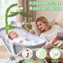 Kidsworld Baby Mobile Babybett Art.101083 Musical carousel with soft toys