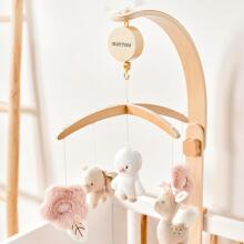 Nattou FanFan Musical Mobile Art.101084 Musical wooden carousel with soft toys