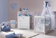 Picci Coco White/Blue Art.101153  комплект детского постельного белья из 4 частей