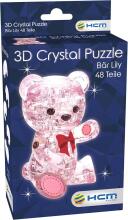 Crystal Puzzle Bear Pink Art.101285 3D Three-dimensional puzzle