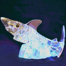 Crystal Puzzle Art.9060A Shark 3D galvosūkiai su šviesa