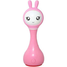 Alilo Smart Hare R1 Pink LV – Interactive Musical Developmental Toy for Children from 0+ with Latvian Voice