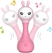 Alilo Smart Hare R1 Pink LV – Interactive Musical Developmental Toy for Children from 0+ with Latvian Voice