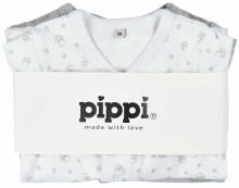 Pippi Art.3821-190 Harbor Mist  Детский стильный ползунок из натурального хлопка(2шт.)