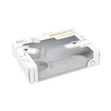 Done by Deer Peekaboo compartment plate Deer Friends, Grey