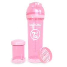 Twistshake Anti Colic Art.78261 Pastel Pink Anti-cold feeding shaker bottle 330 ml