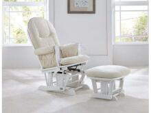 Bebe Basic Rocking Chair with Stool Art.103012 Brown Šūpuļkrēsls