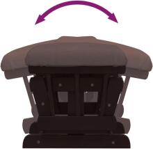 Bebe Basic Rocking Chair with Stool Art.103012 Brown Šūpuļkrēsls