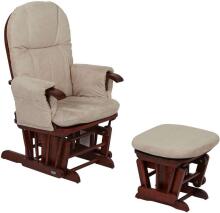 Bebe Basic Rocking Chair with Stool Art.103012 Brown Šūpuļkrēsls