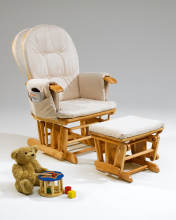 Bebe Basic Rocking Chair with Stool Art.103012 Brown Šūpuļkrēsls