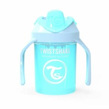„Twistshake Mini“ puodelis, 78268 pastelinis mėlynas buteliukas su snapeliu nuo 4 + mėn., 230 ml