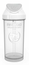 „Twistshake Straw Cup“ art. 103065 Baltas butelis su šiaudais nuo 6 + mėnesių, 360 ml