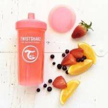 „Twistshake Kid“ puodelis, 78283, pastelinės smėlio spalvos butelis su snapeliu nuo 12+ mėnesių, 360 ml