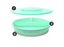 Twistshake Divided Plate Art.78172 Pastel Grey