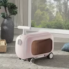 Travel Boarding Luggage Suitcase Art.103734 Pink  Чемодан-сиденье на колесах 3 в 1